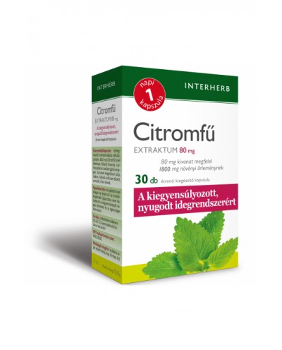 INTERHERB NAPI1 Citromfű Extraktum kapszula 80 mg 30db